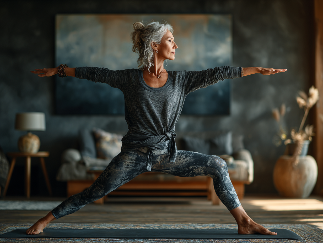 Група людей старшого віку після заняття йогою, усміхнені та енергійні